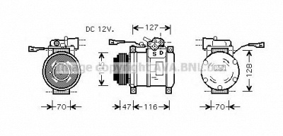 AVA QUALITY COOLING ivk076 -  Компрессор, кондиционер